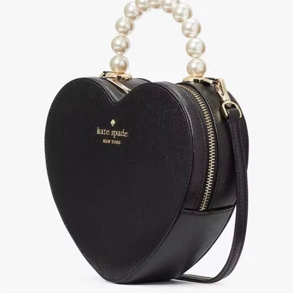 Kate Spade Love Shack heart bag crossbody with pearl handle NWT - Picture 2 of 8